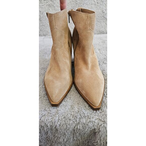 Tan Suede Ankle Boots - Picture 3 of 10